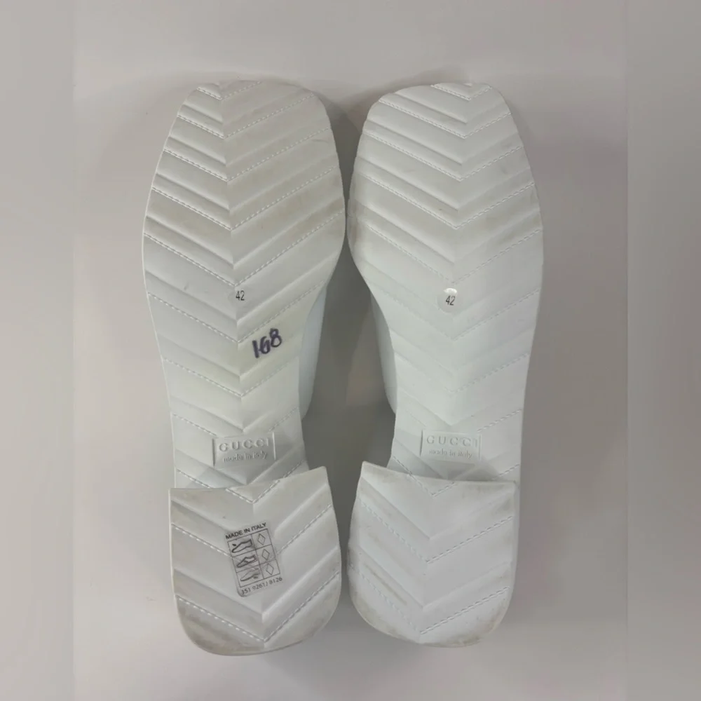 Gucci Women's White Platform Rubber Mules - Picture 10 of 10